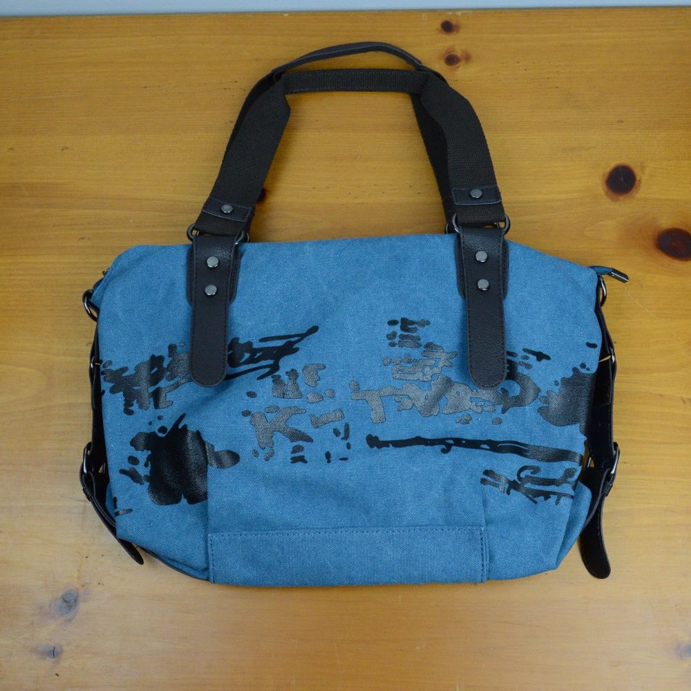 π Edgy Vintage Hobo Canvas Shoulder Bag - Picture 3 of 6